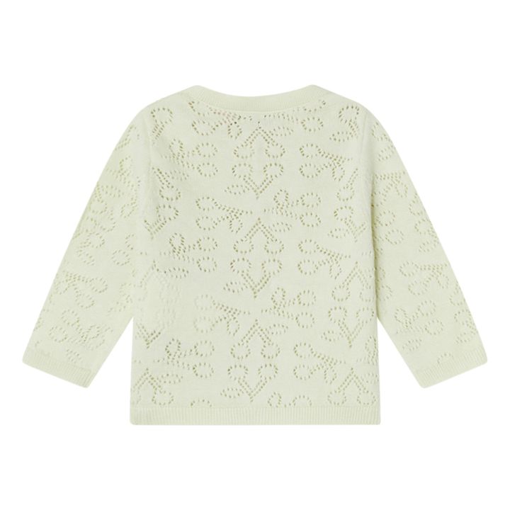 Clayel Cherry Openwork Cardigan | Blasses Gelb- Produktbild Nr. 2