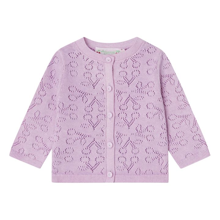 Clayel Cherry Openwork Cardigan | Rosa- Immagine del prodotto n°0