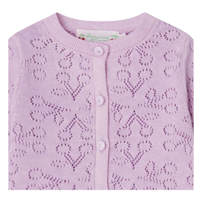 Cardigan Ajouré Cerises Clayel | Rose