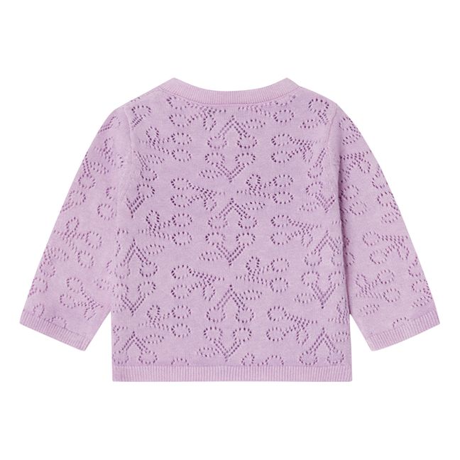 Cardigan Ajouré Cerises Clayel | Rose