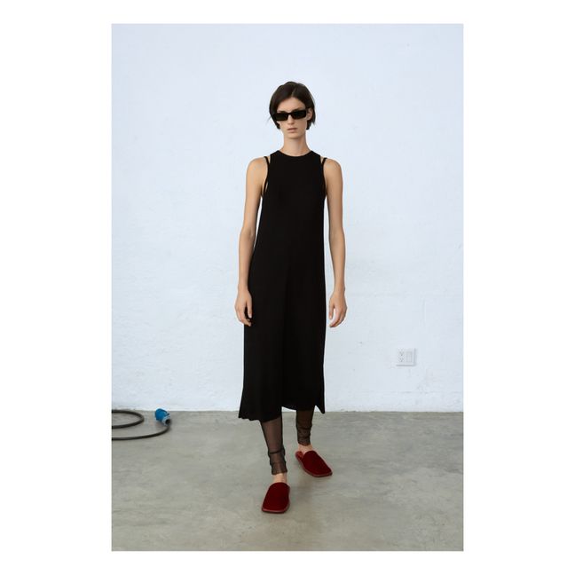 Recycled Materials Cut Out Dress | Negro