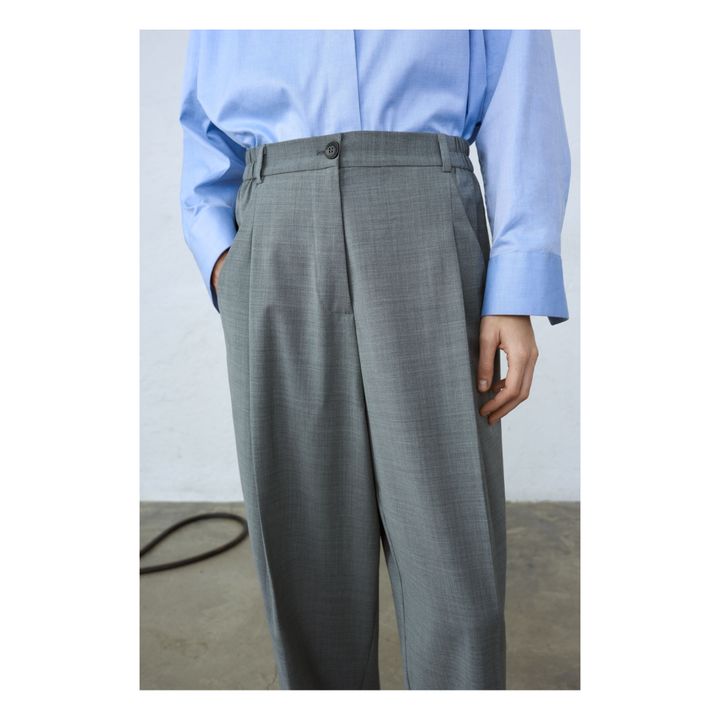 New Age Tailored Wool Pants | Grigio- Immagine del prodotto n°4