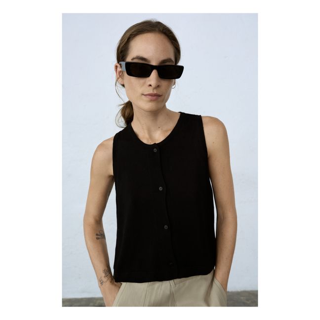 Gilet Sans Manches Matières Recyclées | Noir