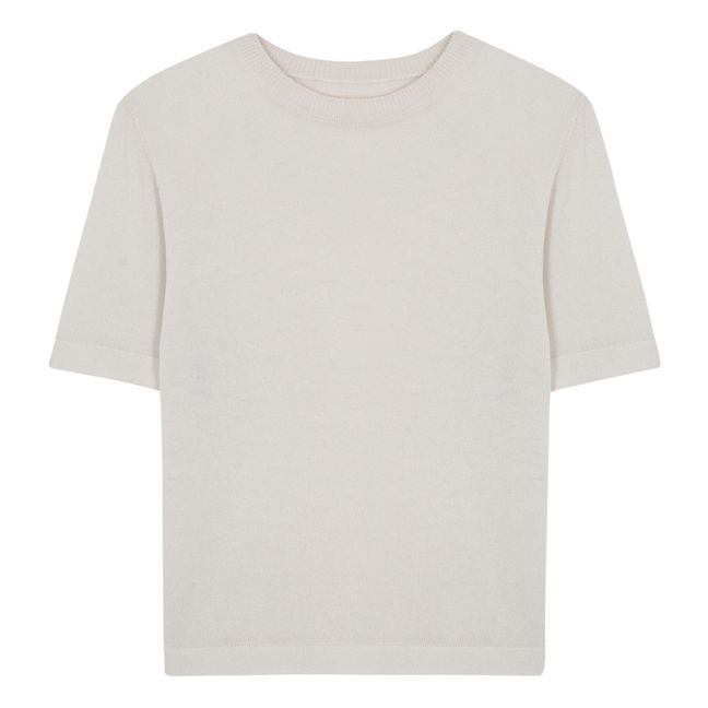 Recycled Material T-Shirt | Ecru