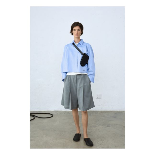 Chemise à Plis Coton Bio | Blau