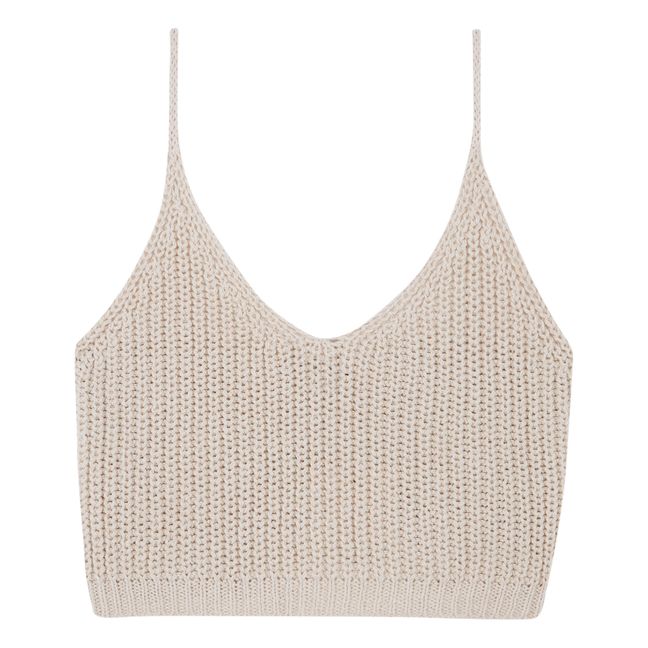 Top Maille Coton Recyclé | Naturel