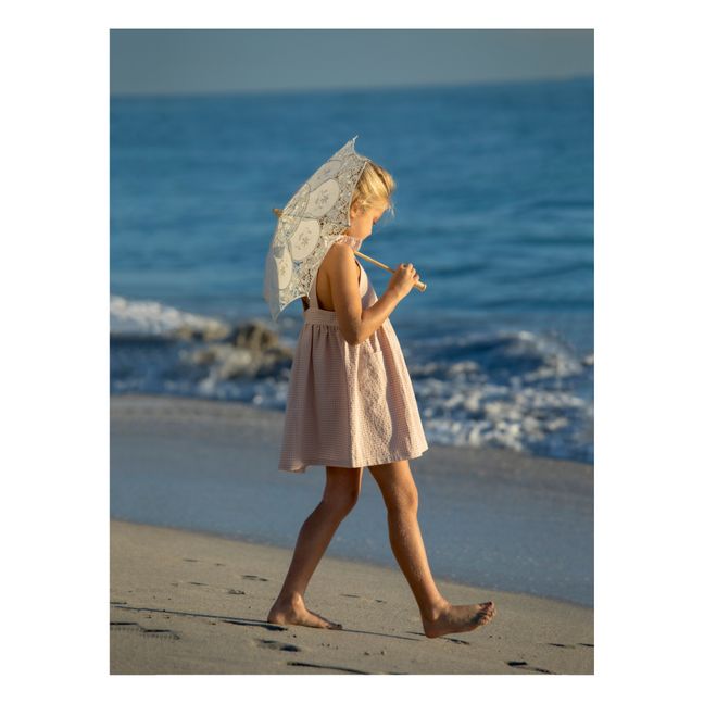 Robe à Carreaux Matières Recyclées Marcelle | Rose pâle