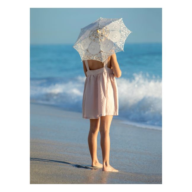 Robe à Carreaux Matières Recyclées Marcelle | Rose pâle