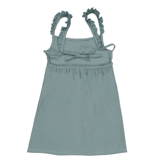 Kleid aus Bio-Baumwolle Lara | Graublau
