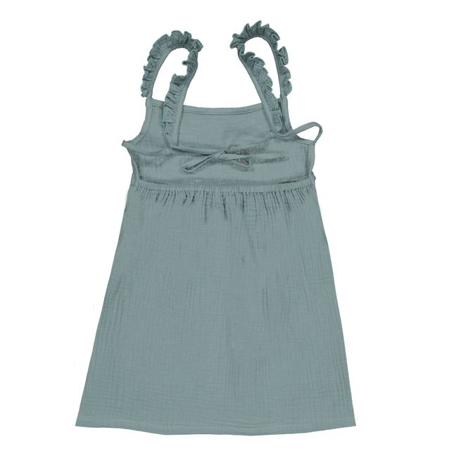 Robe Coton Bio Lara | Bleu gris