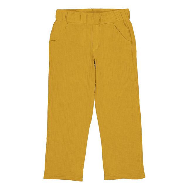 Pantalon Coton Bio Paul | Mustard