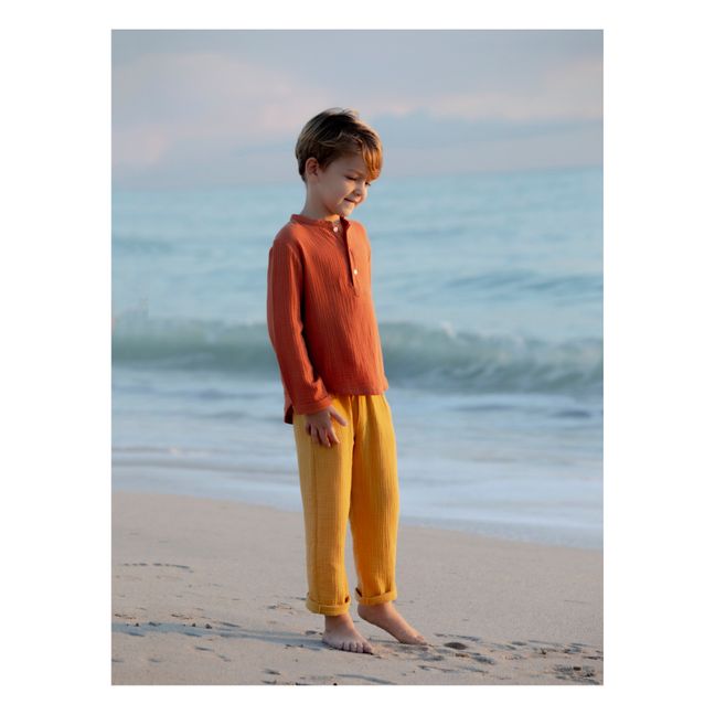 Pantalon Coton Bio Paul | Jaune moutarde