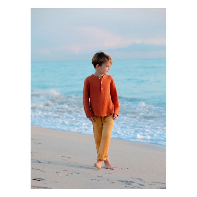 Pantalon Coton Bio Paul | Jaune moutarde