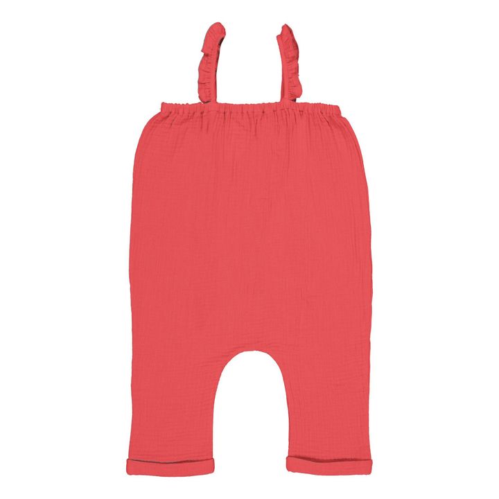 Morgane Organic Cotton Jumpsuit | Rosso- Immagine del prodotto n°0