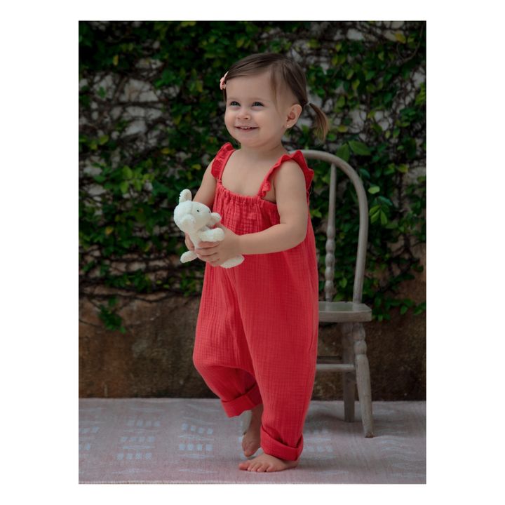 Morgane Organic Cotton Jumpsuit | Rosso- Immagine del prodotto n°2