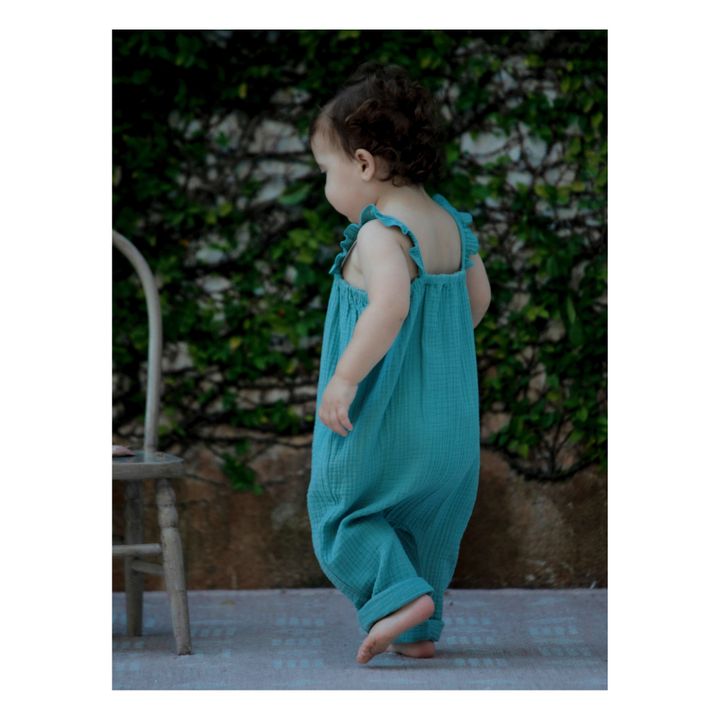Morgane Organic Cotton Jumpsuit | Azul Gris- Imagen del producto n°4