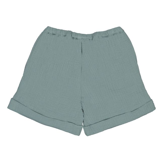 Alain Organic Cotton Shorts | Grey blue