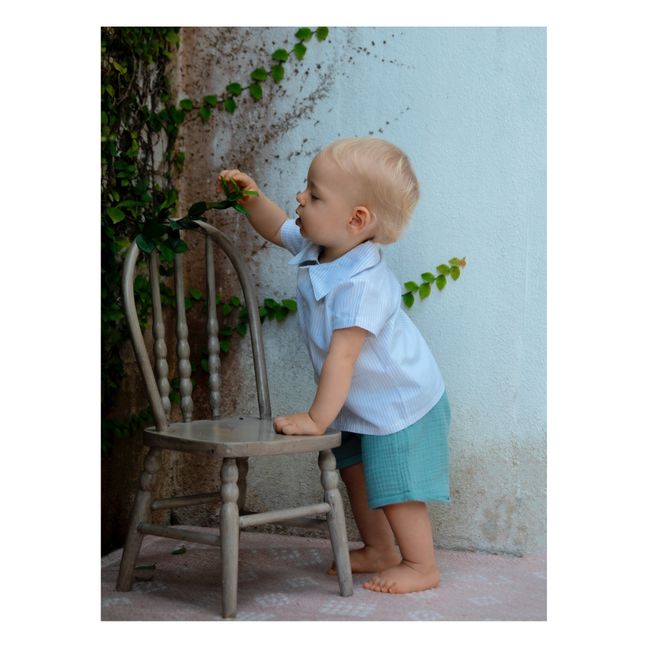 Shorts in cotone organico Alain | Blu