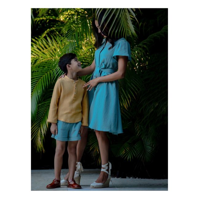 Shorts in cotone organico Alain | Blu