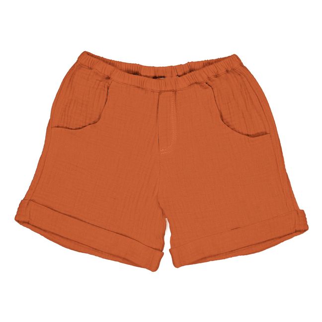 Shorts in cotone organico Alain | Ruggine