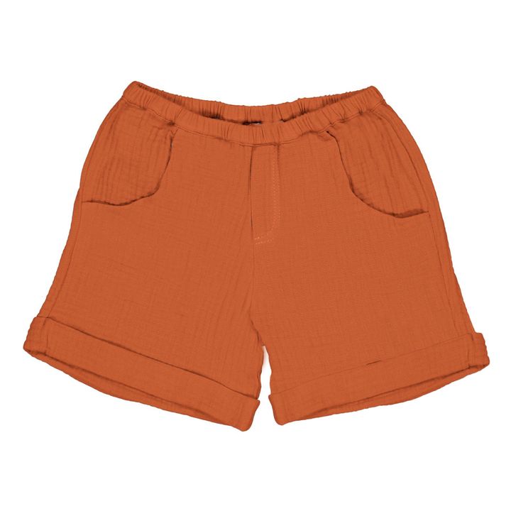 Shorts in cotone organico Alain | Ruggine- Immagine del prodotto n°0