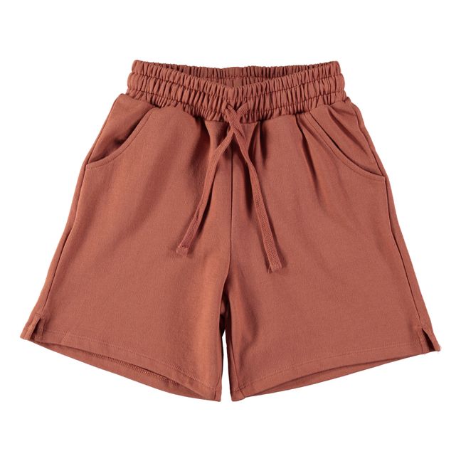 Meraki Organic Fleece Shorts | Terracotta