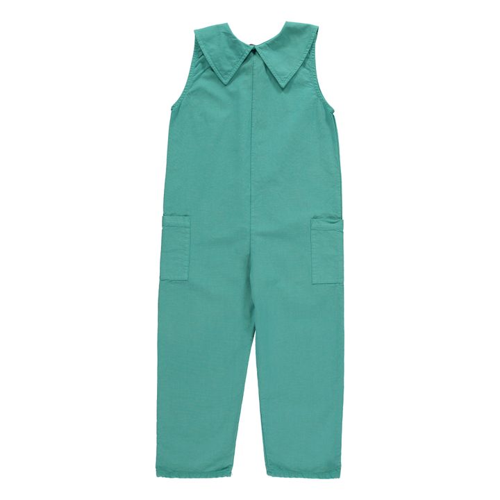 Lynx Organic Cotton Jumpsuit  | Verde azulado- Imagen del producto n°3