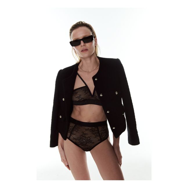 Culotte de cintura alta Pebbles | Negro