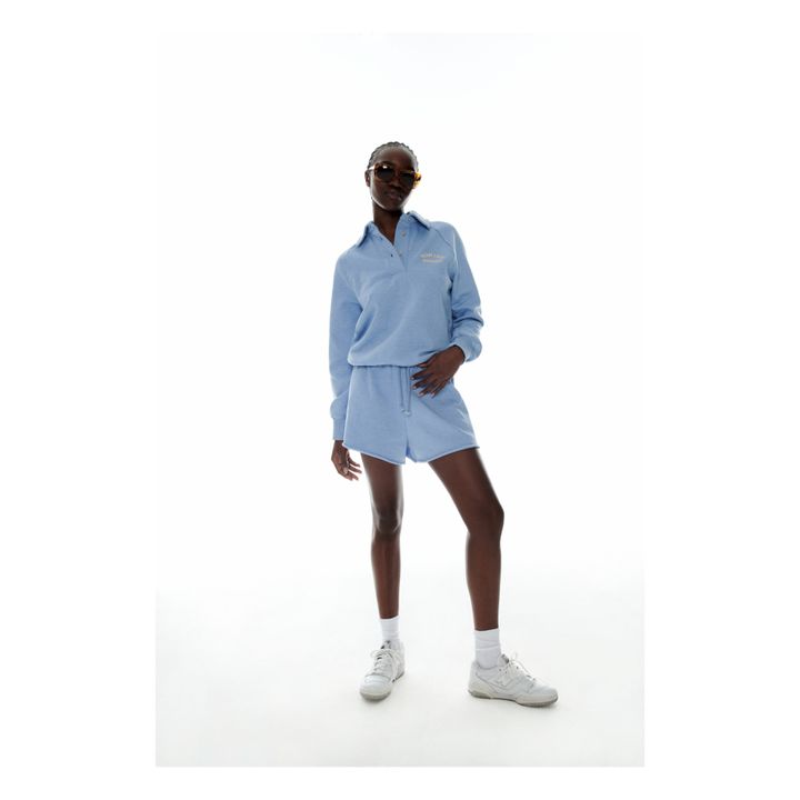 Russel Organic Cotton Polo Neck Sweater | Azul Cielo- Imagen del producto n°1