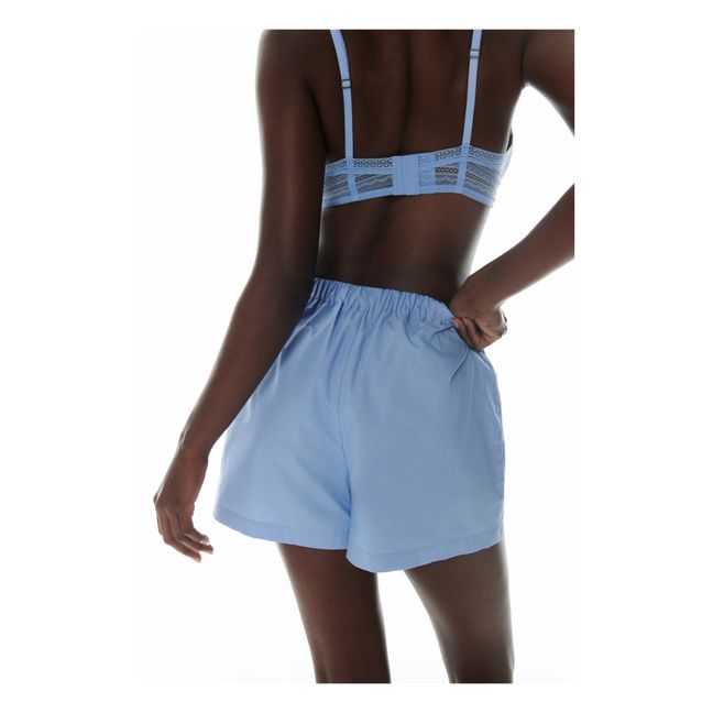 James Organic Cotton Pyjama Shorts | Light blue
