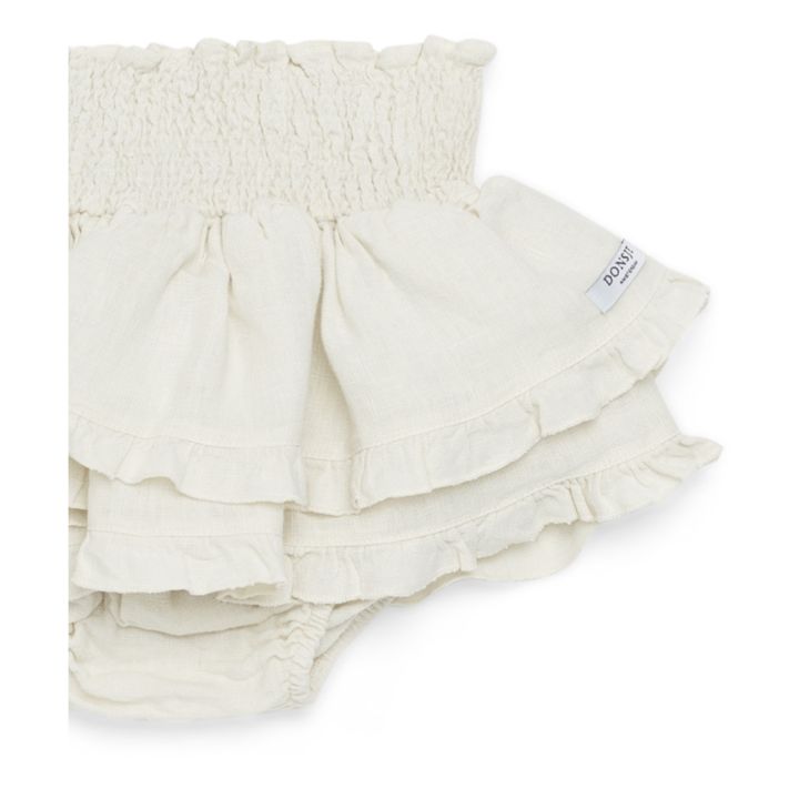 Vaibi Linen Ruffle Bloomers | Weiß- Produktbild Nr. 3