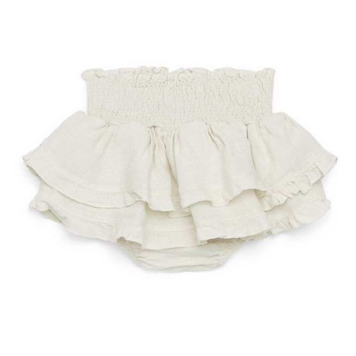 Vaibi Linen Ruffle Bloomers | Weiß- Produktbild Nr. 4