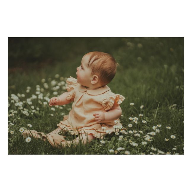 Mimi Linen Ruffle Blouse | Apricot