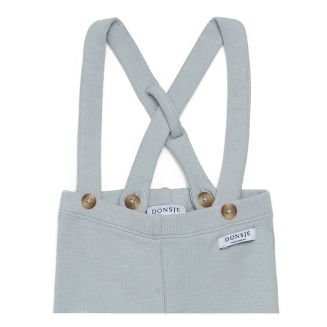 Legging à Bretelles Coton Bio Deno | Bleu gris