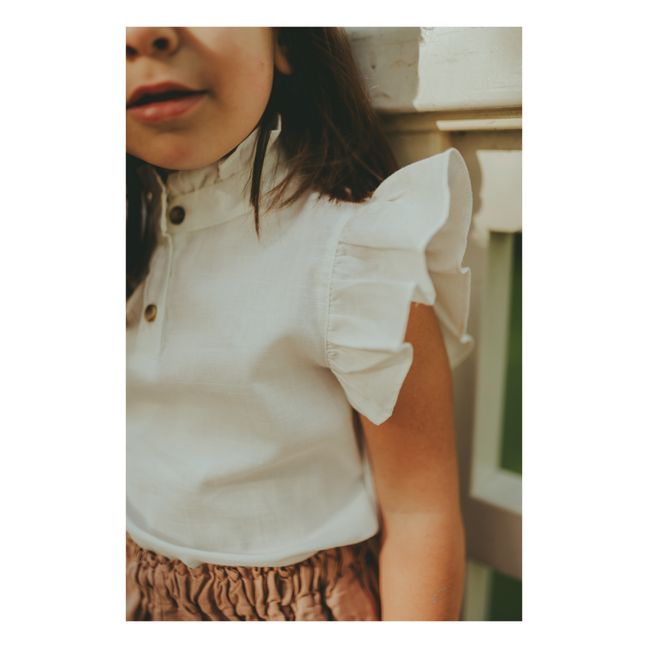 Teffi Ruffle Blouse | Weiß