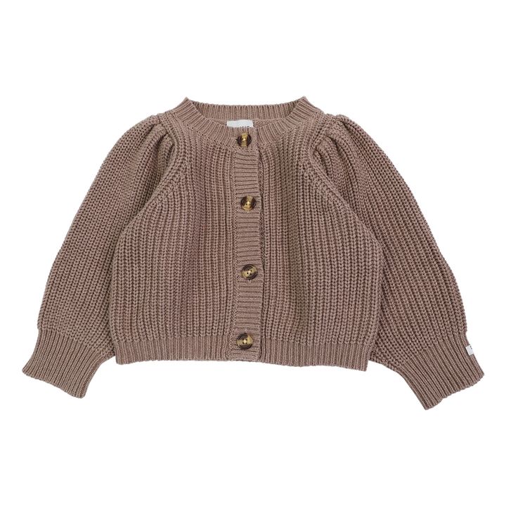 Dica Knitted Cardigan | Chocolate- Product image n°0