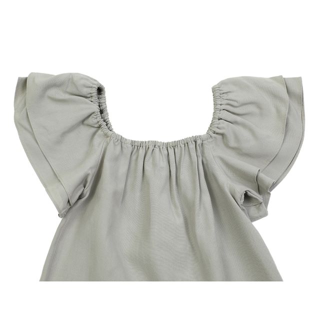 Flya Linen Top | Grün-grau