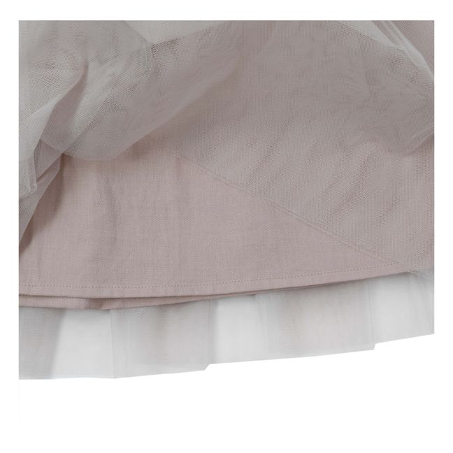Robe en coton et tulle Fleurance | Mauve