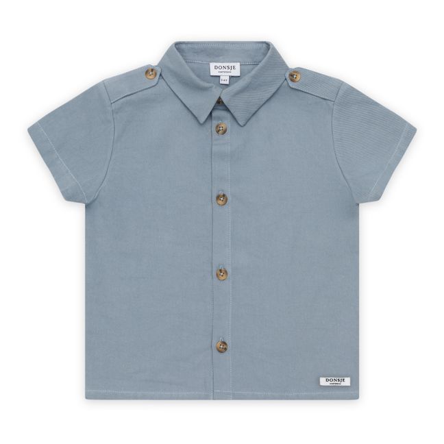 Moers Organic Cotton Shirt | Grey blue