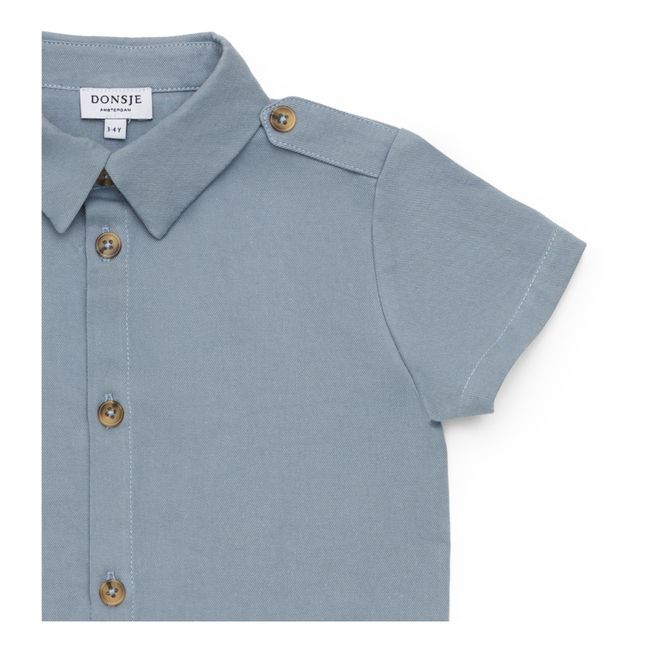 Moers Organic Cotton Shirt | Grey blue