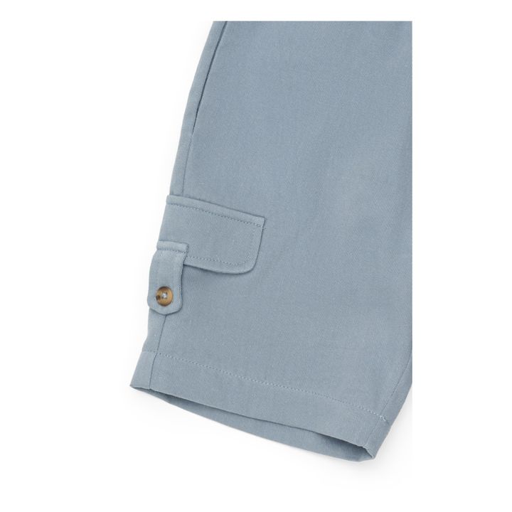 Nik Organic Cotton Bermuda Shorts | Grey blue- Product image n°3