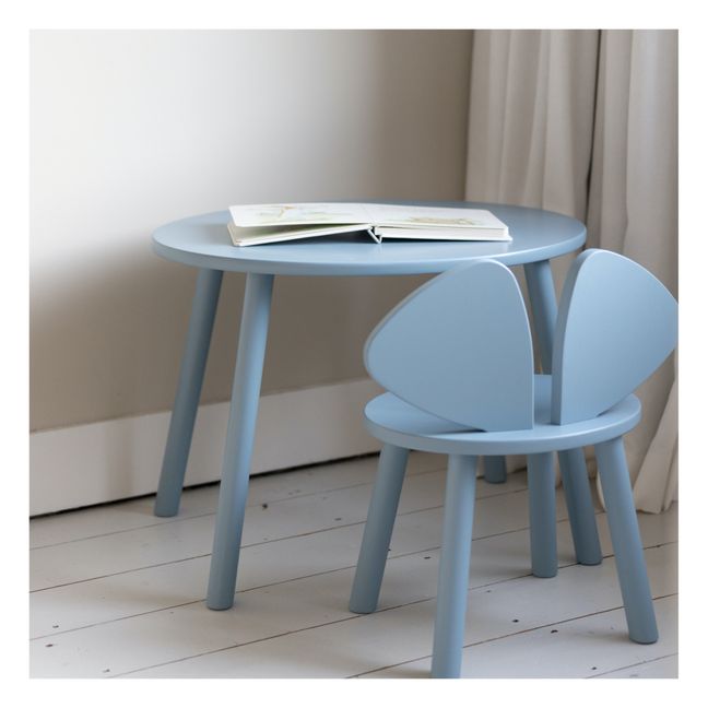 Tisch und Stuhl Maus aus Birke | Hellblau