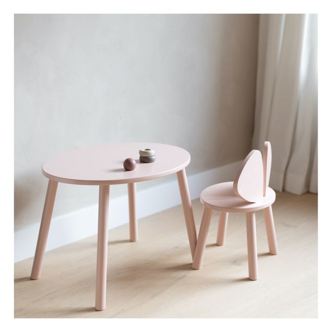 Mesa y silla de madera de abedul Ratón | Blush
