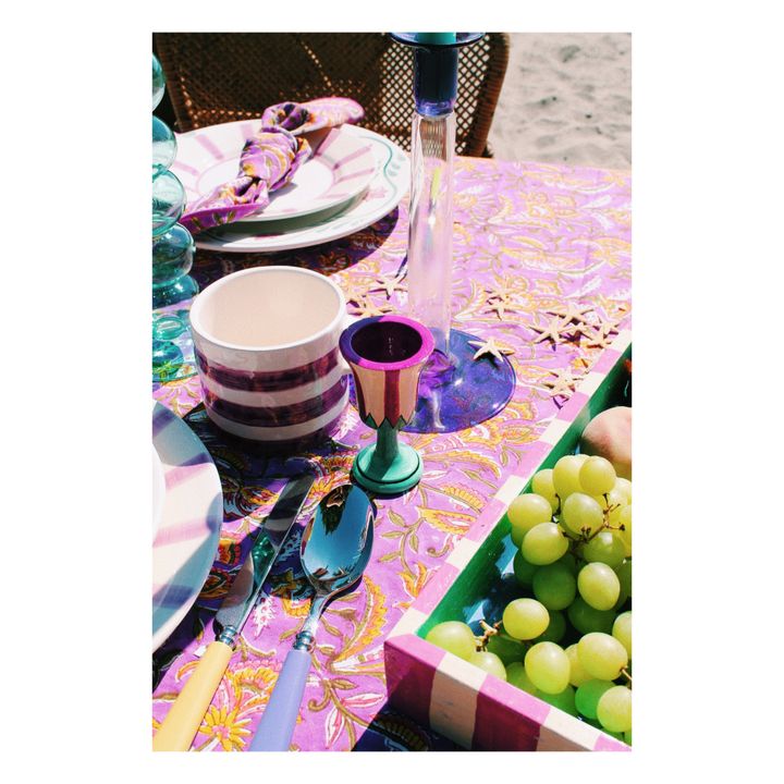 Organic Cotton 'Bed of Flowers' Tablecloth  | Violett- Produktbild Nr. 3