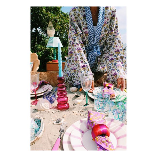 Serviette de table Bed of flowers en coton organique | Violett