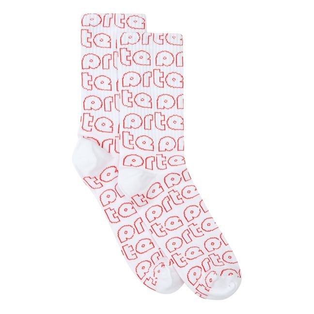 Chaussettes Allover Logo | Bianco