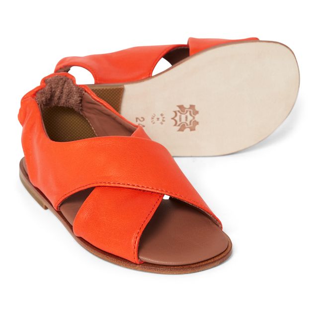 Cross Over Sandals  | Orange