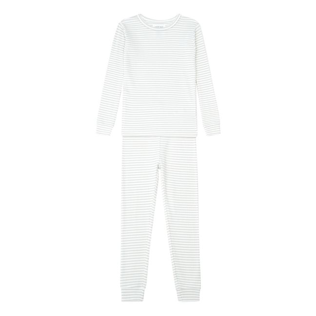 Rib Striped Pyjamas | Grau