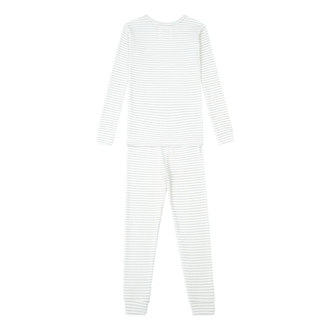 Rib Striped Pyjamas | Grey