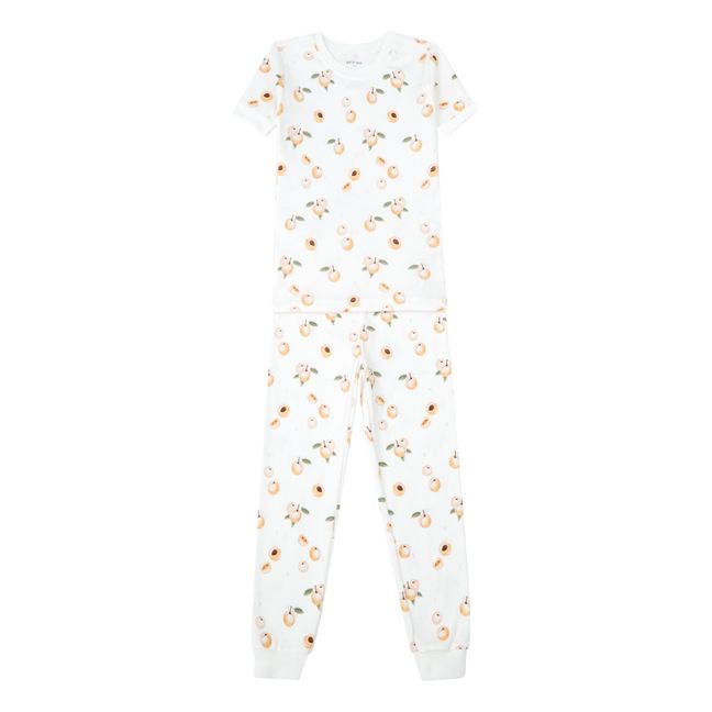 Organic Cotton Short Sleeve Pajamas Peaches | Crudo
